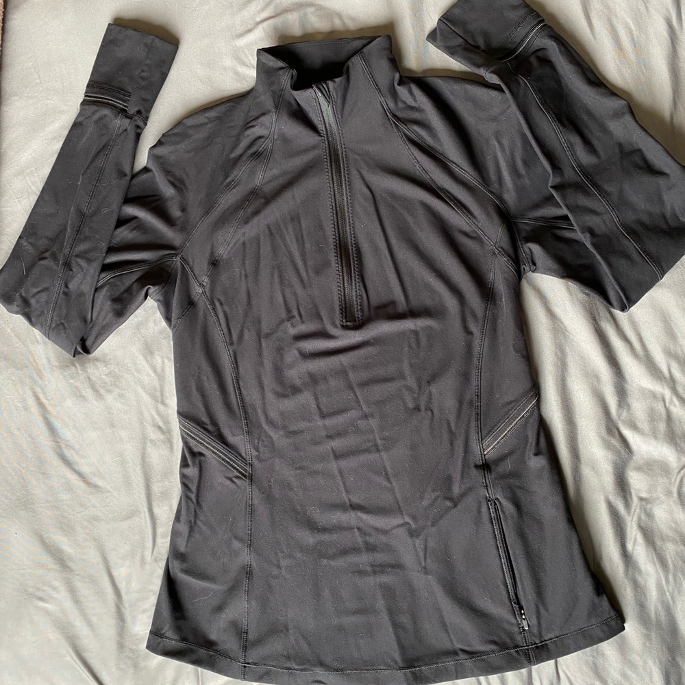 Lululemon Half Zip Black Pullover 8